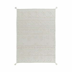 Biały bawełniany dywan tkany ręcznie odpowiedni do prania 120x160 cm Tribu Natural – Lorena Canals obraz