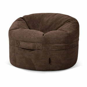 Ciemnobrązowy sztruksowy dziecięcy worek do siedzenia Roll 80 – SLOWDOWN obraz