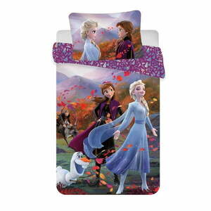 Bawełniana pościel dziecięca do łóżeczka 100x135 cm Frozen "Wind" – Jerry Fabrics obraz