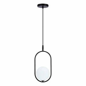 Czarna lampa wisząca ze szklanym kloszem 18.5x15 cm Cordel – Candellux Lighting obraz