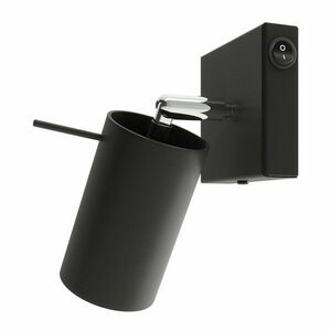 Czarna metalowa lampa punktowa ø 6 cm Etna – Sollux obraz