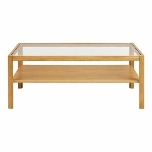 Stolik ze szklanym blatem w naturalnym kolorze 60x110 cm Lourmarin – House Nordic obraz