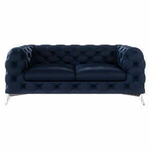 Ciemnoniebieska aksamitna sofa 185 cm Chelsea – Ropez obraz