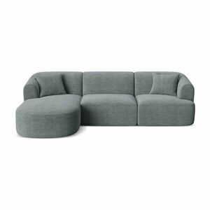 Ciemnoszary sztruksowy narożnik (lewostronny/z szezlongiem) Campi – Cosmopolitan Design obraz