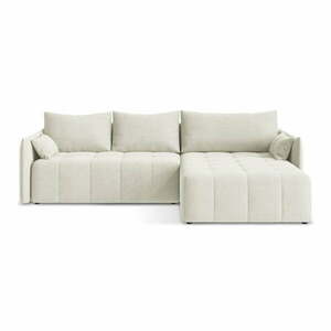 Beżowy rozkładany/ze schowkiem narożnik (prawostronny/z szezlongiem) Moku – Makamii obraz