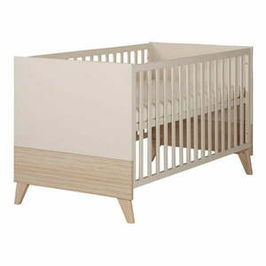 Beżowe łóżeczko z regulowaną wysokością 70x140 cm Sidney – Roba obraz