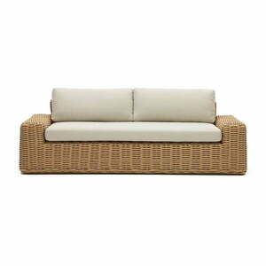 Kremowo-naturalna sofa ogrodowa ze sztucznego rattanu Portlligat – Kave Home obraz