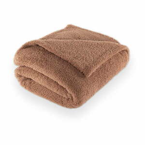 Brązowy koc z mikropluszu 150x200 cm Cocoon – Tiseco Home Studio obraz