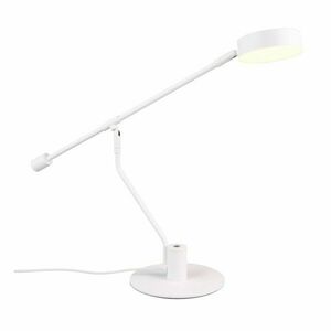 Lampa stołowa LED z elastyczną konstrukcją w matowym białym kolorze (wysokość 64 cm) Manduro – Trio obraz
